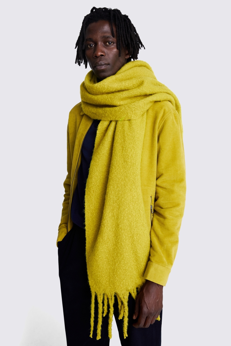 Acid Green Brushed Oversized Scarf Buy Online at Moss
