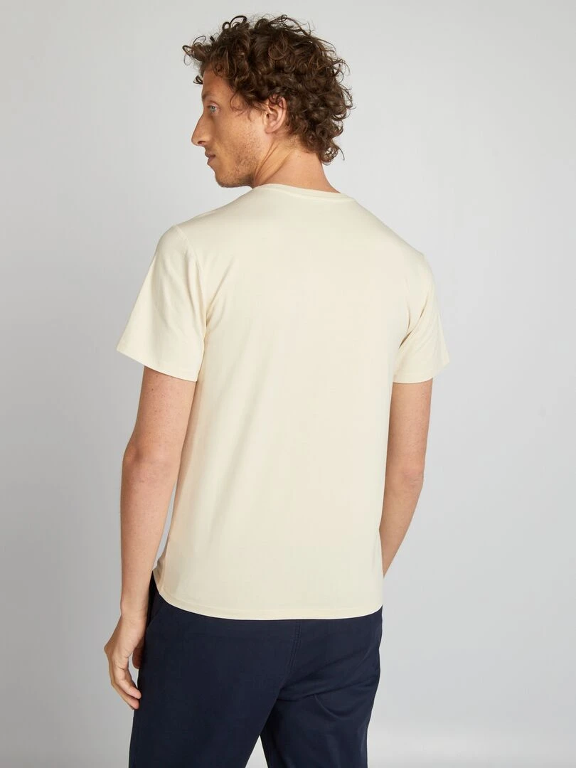 Tee shirt uni   Muscle fit   Beige