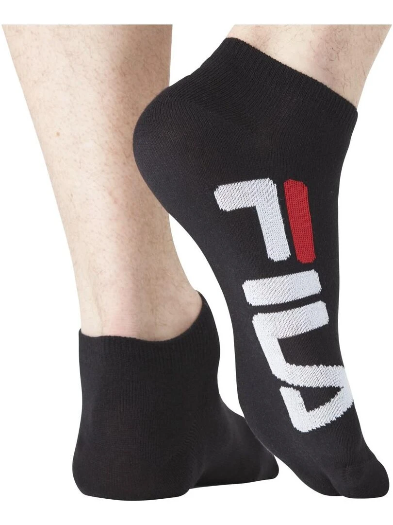 Lot de 6 Paires de Chaussettes socquettes homme 9199 Fila   Noir