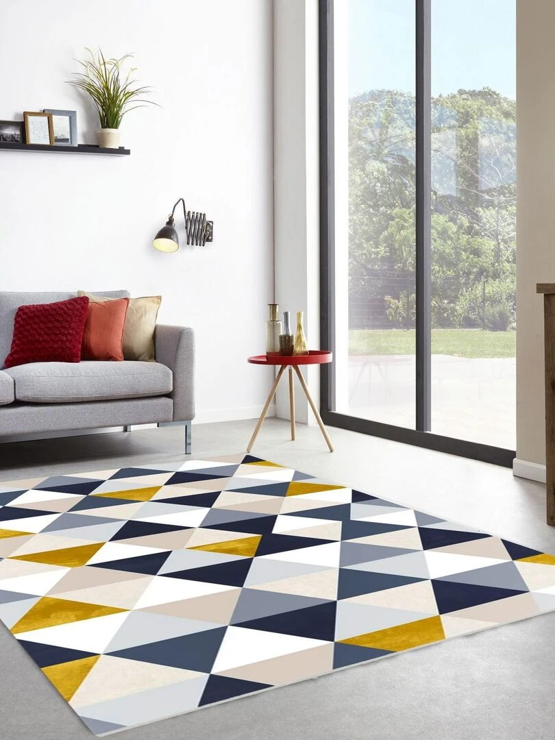 Tapis Triangle Bleu   Bleu