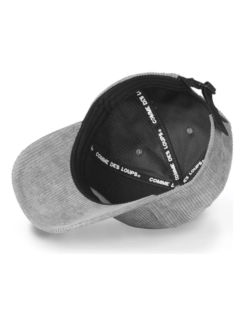 Casquette uni en velours Velvet Comme Des Loups   Gris