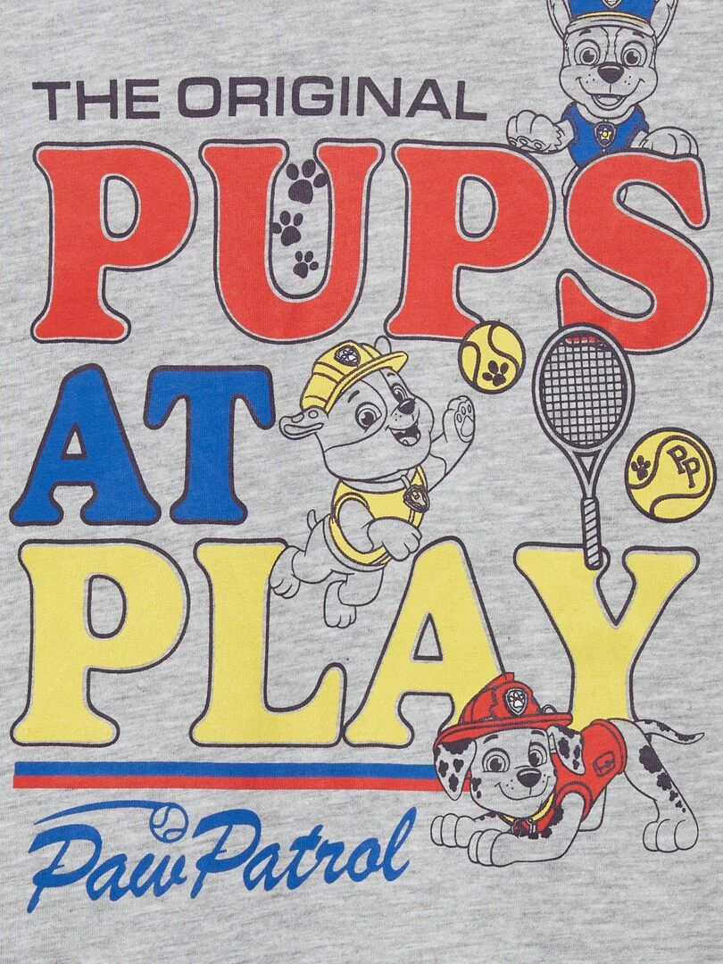 Ensemble t shirt + short 'Pat'patrouille' 2 pièces Gris