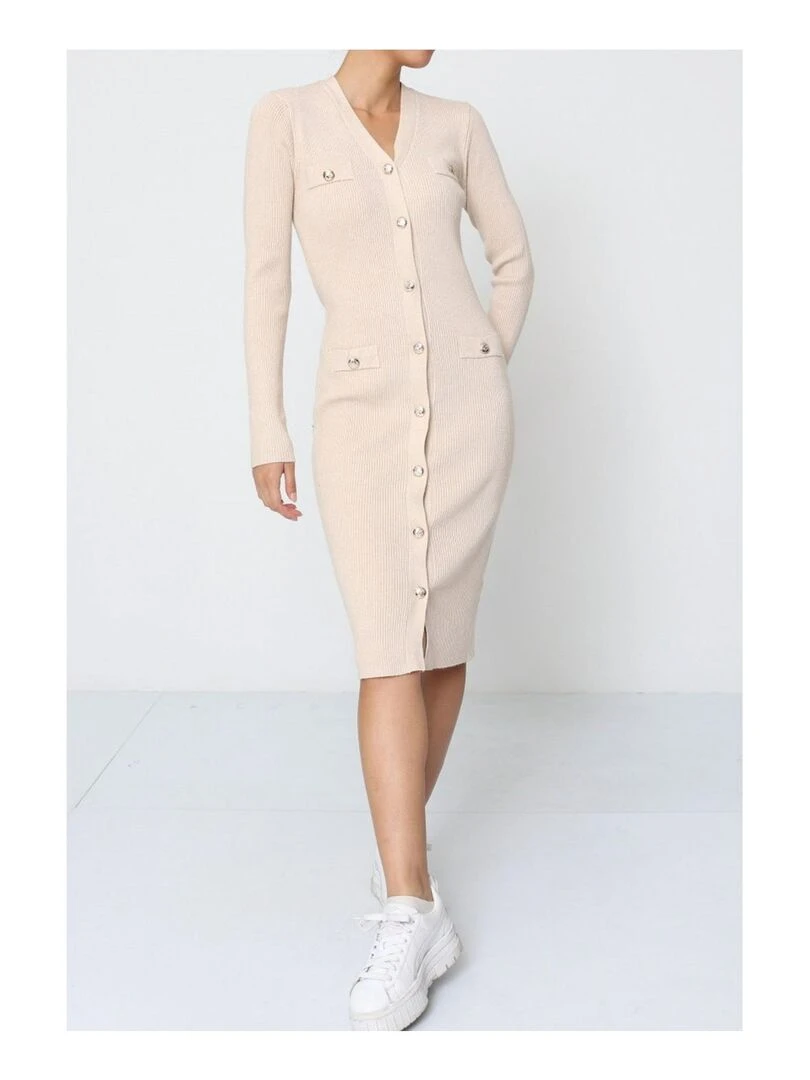 Robe pull Kebello Beige