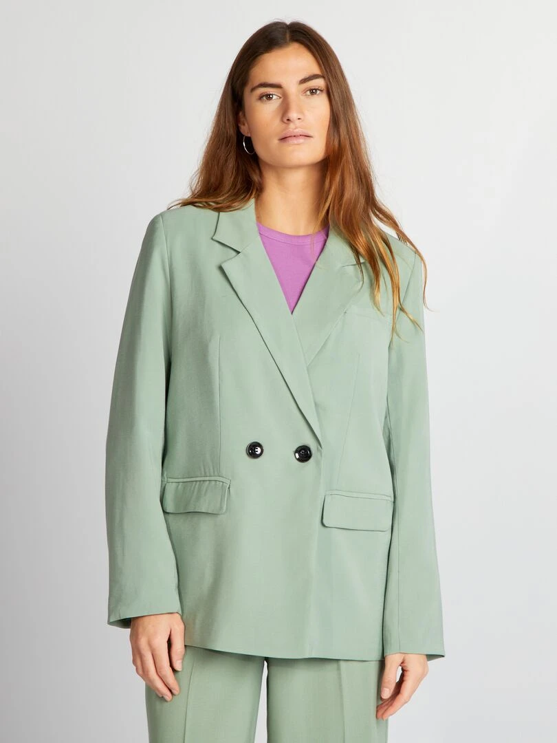 Veste de tailleur longue   Vert