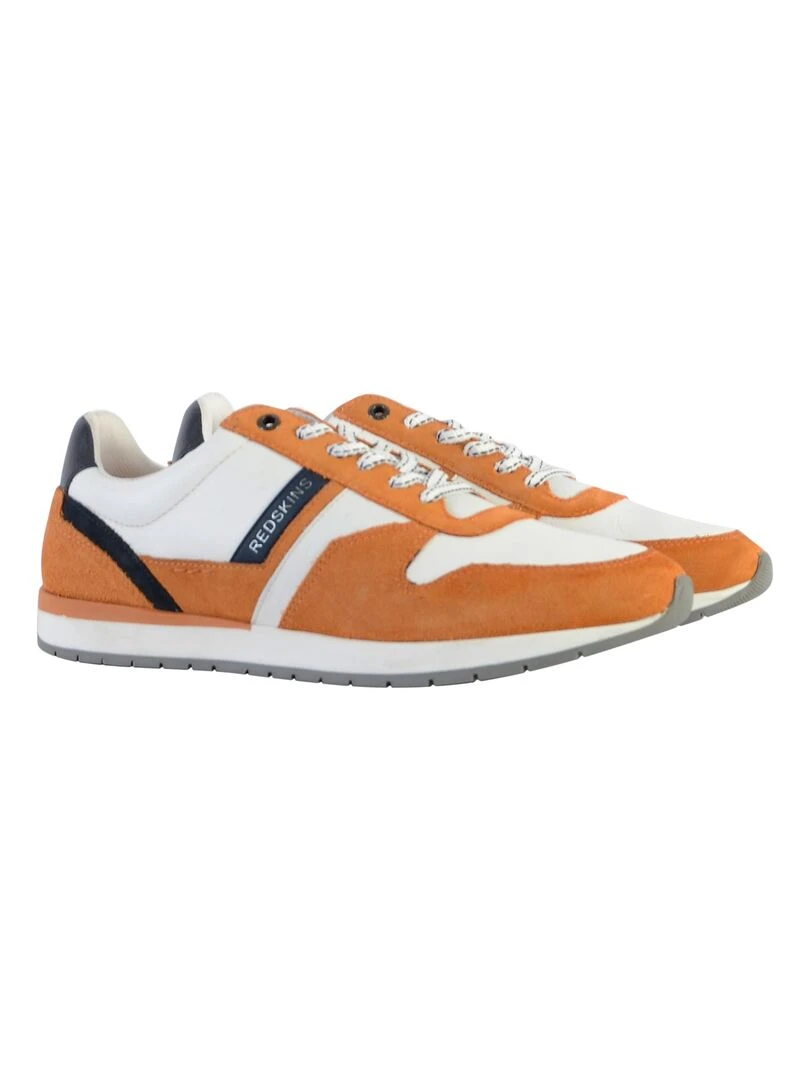Basket Cuir Redskins Nixori   Orange