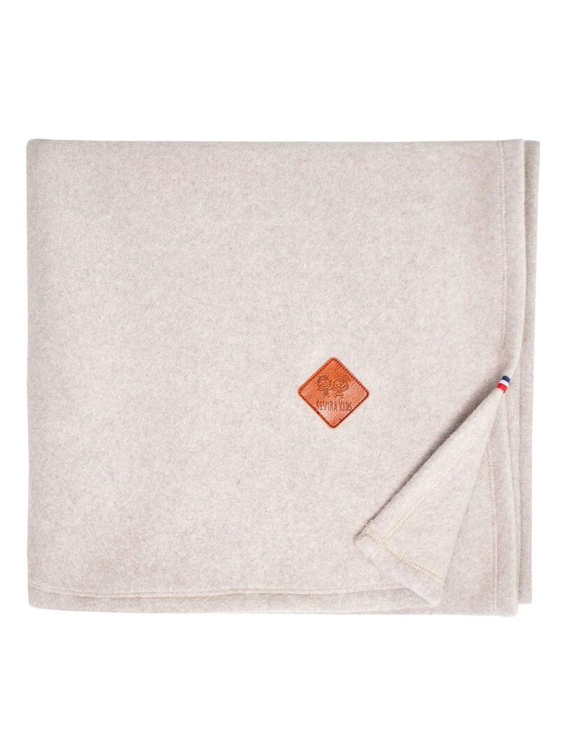 Couverture polaire 100% coton ultra doux Beige