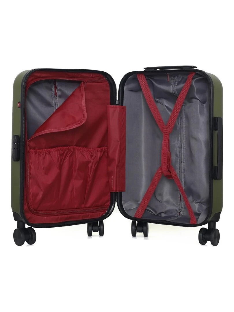 SWISS KOPPER   VALISE CABINE ABS ZURICH 4 ROUES 55 CM   Vert kaki