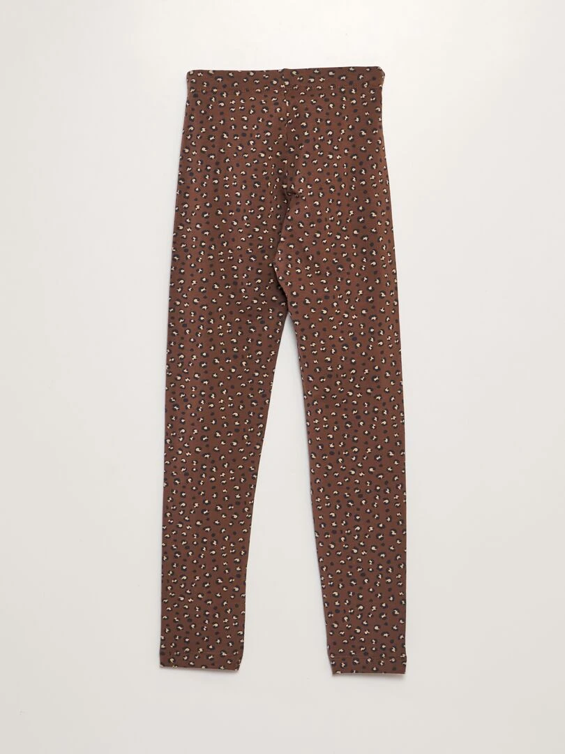 Legging long imprimé Léopard marron