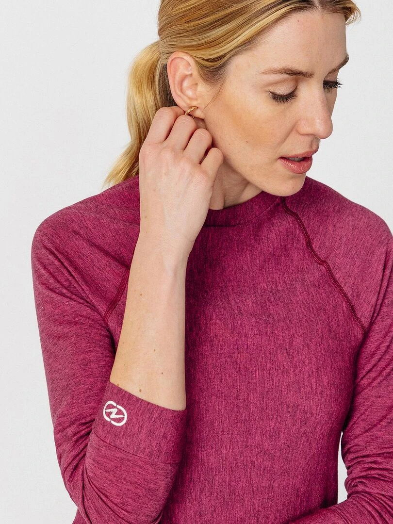 T shirt col rond Comfort Thermolactyl 3 femme   DamartSport   Rose