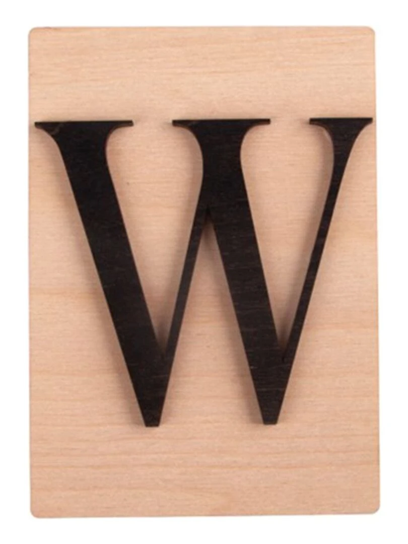 Lettre en bois 14 8 x 10 5 cm   W   N/A