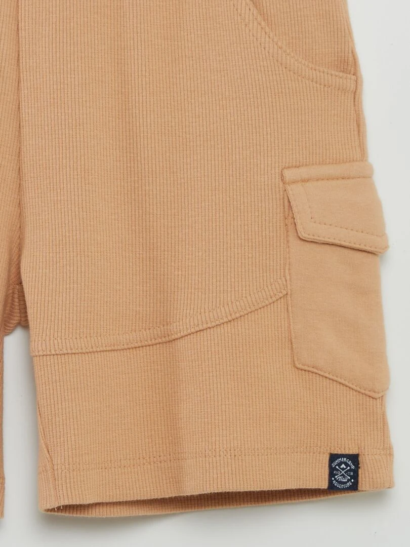 Pantalon jogging côtelé   Beige