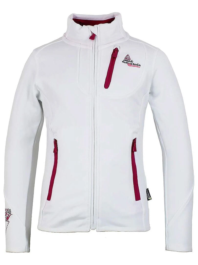 Blouson polarshell fille FAYNUR PEAK MOUNTAIN Blanc