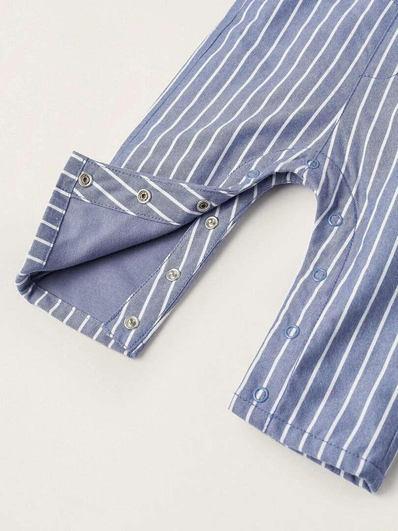 Salopette à Rayures pour Nouveau Né manches longues ATLANTIC COMPANY   Bleu