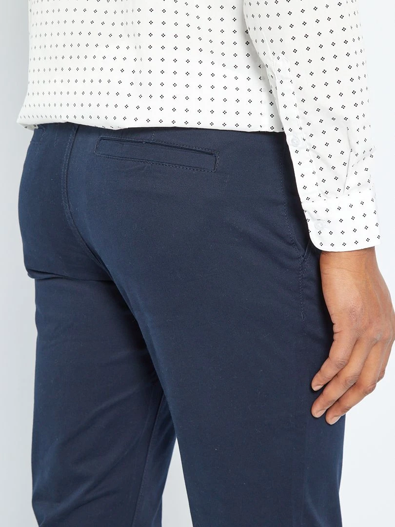 Pantalon chino regular   L30   bleu marine
