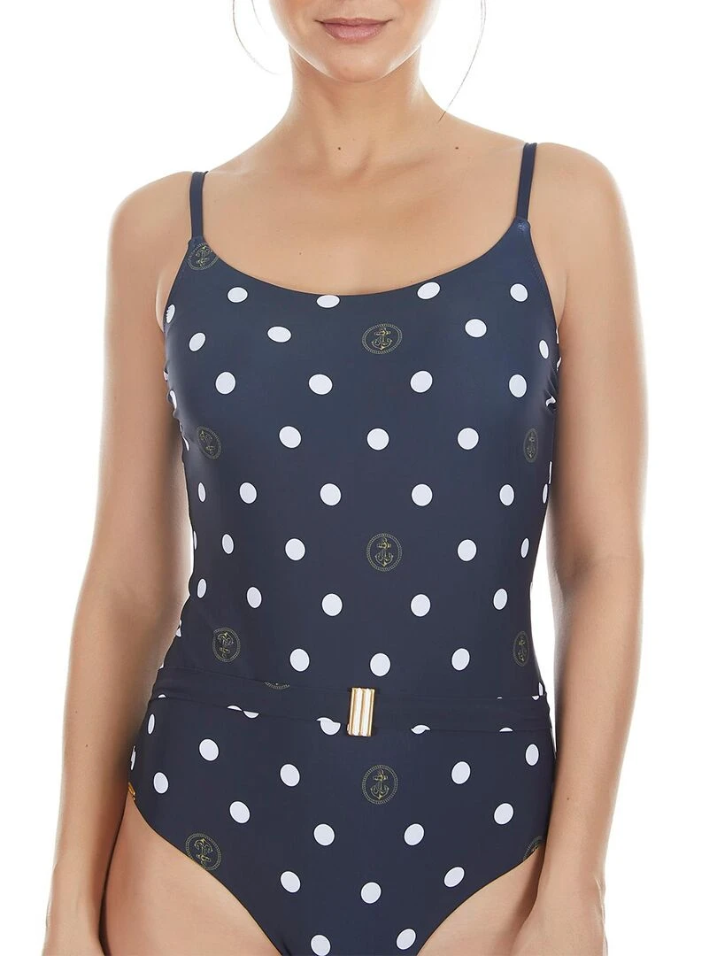 Maillot de bain 1 pièce préformé sans armatures Lunares marine   Bleu marine