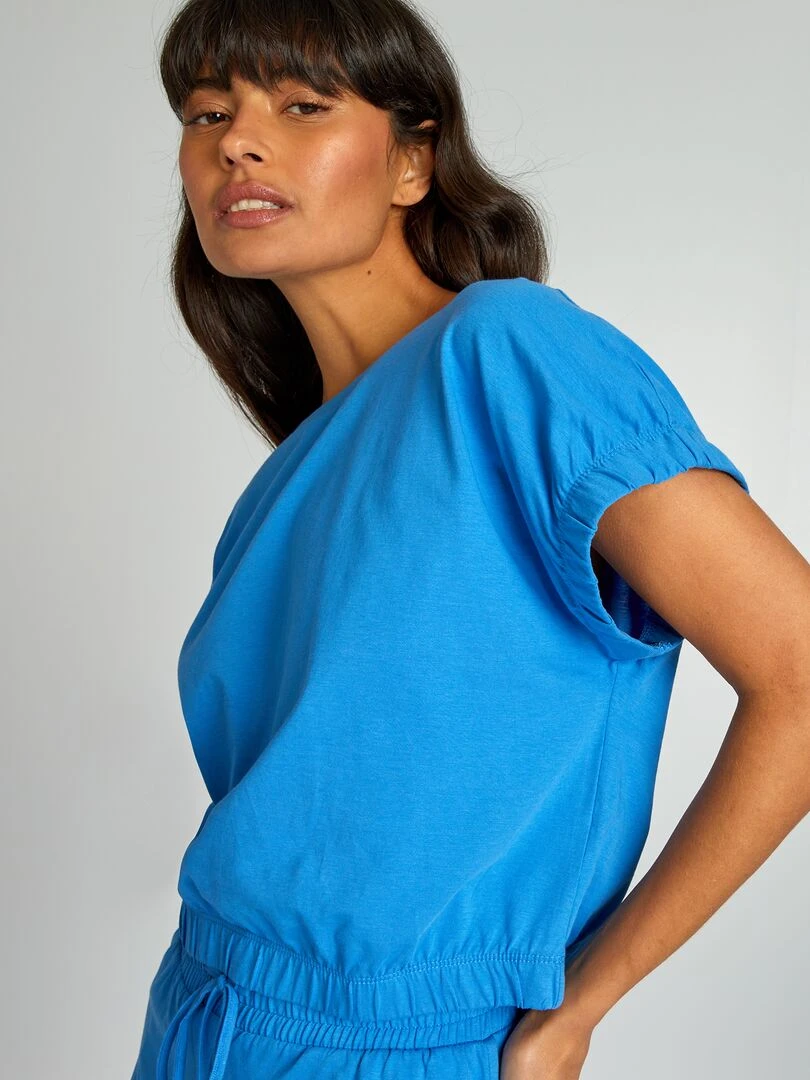Ensemble pyjama short   2 pièces   Bleu