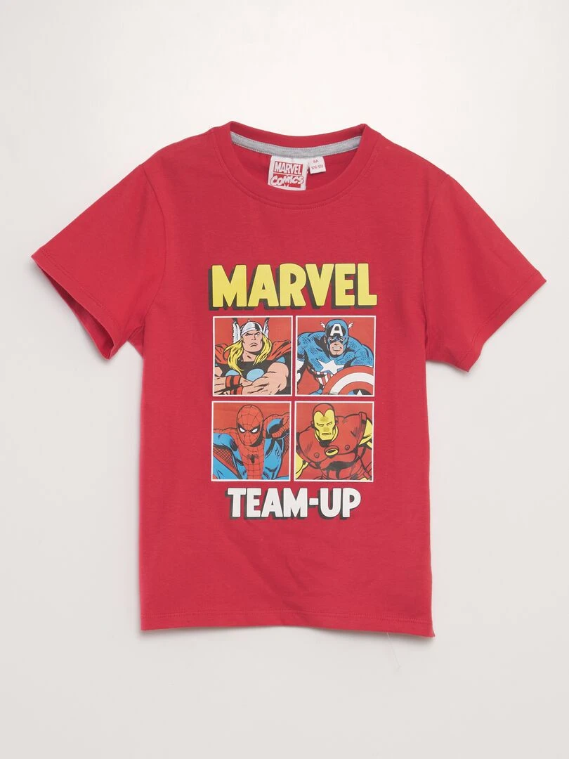 Pyjama court imprimé 'Marvel' 2 pièces Rouge