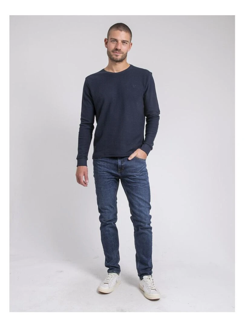 Pull fin col rond JILIVIO   Bleu marine