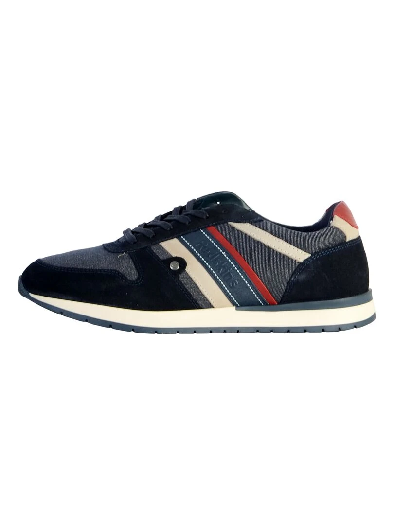 Basket Cuir Redskins Veridic Bleu