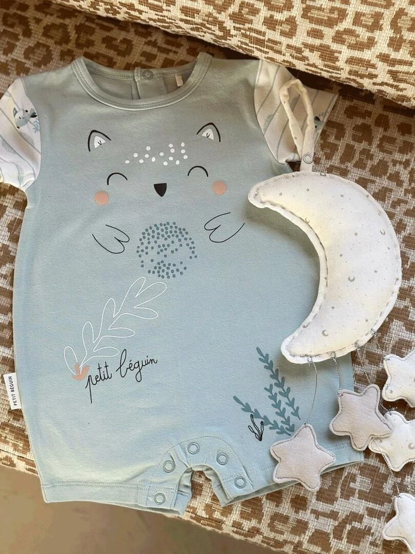 Combishort bébé Kimi   Bleu