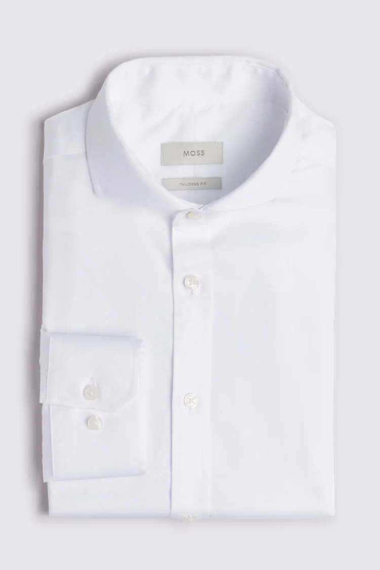 Tailored Fit White Non-Iron Shirt   Buy Online at Moss