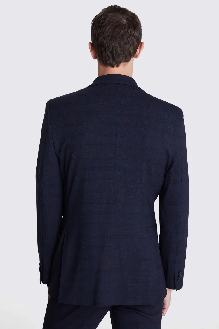 Ted Baker Tailored Fit Navy Check Jacket    Buy Online at Moss