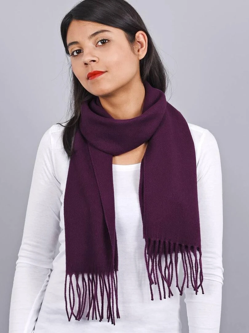 Echarpe Fely Fabriqué en France Violet prune