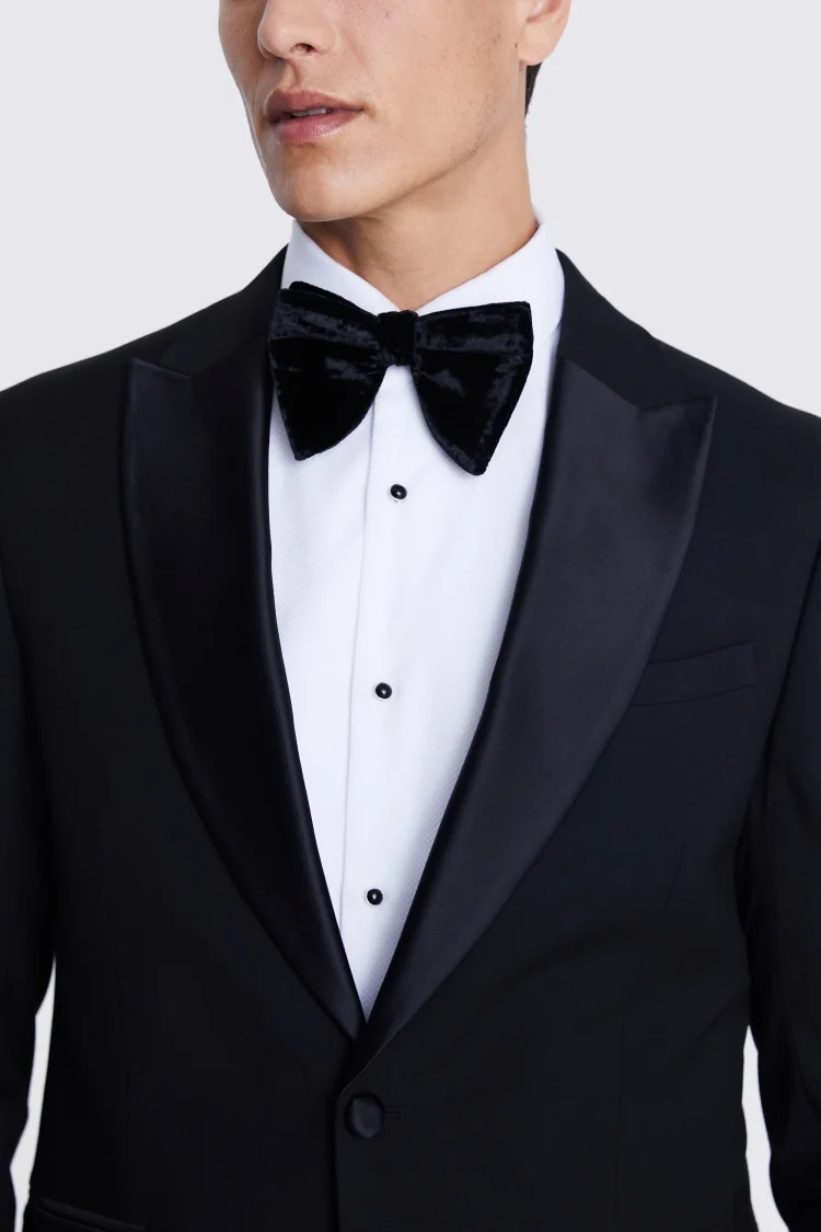 Slim Fit Black Notch Lapel Tuxedo Jacket   Buy Online at Moss