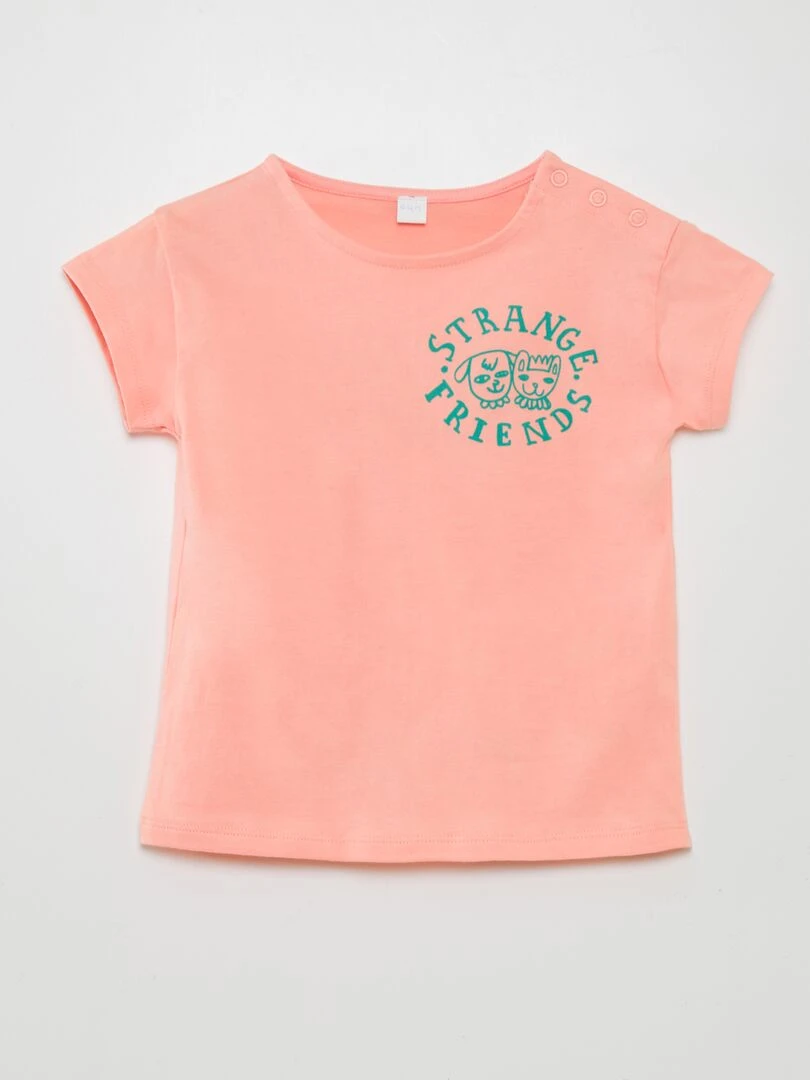 T shirt en coton X Little Bad Wolf   Rose