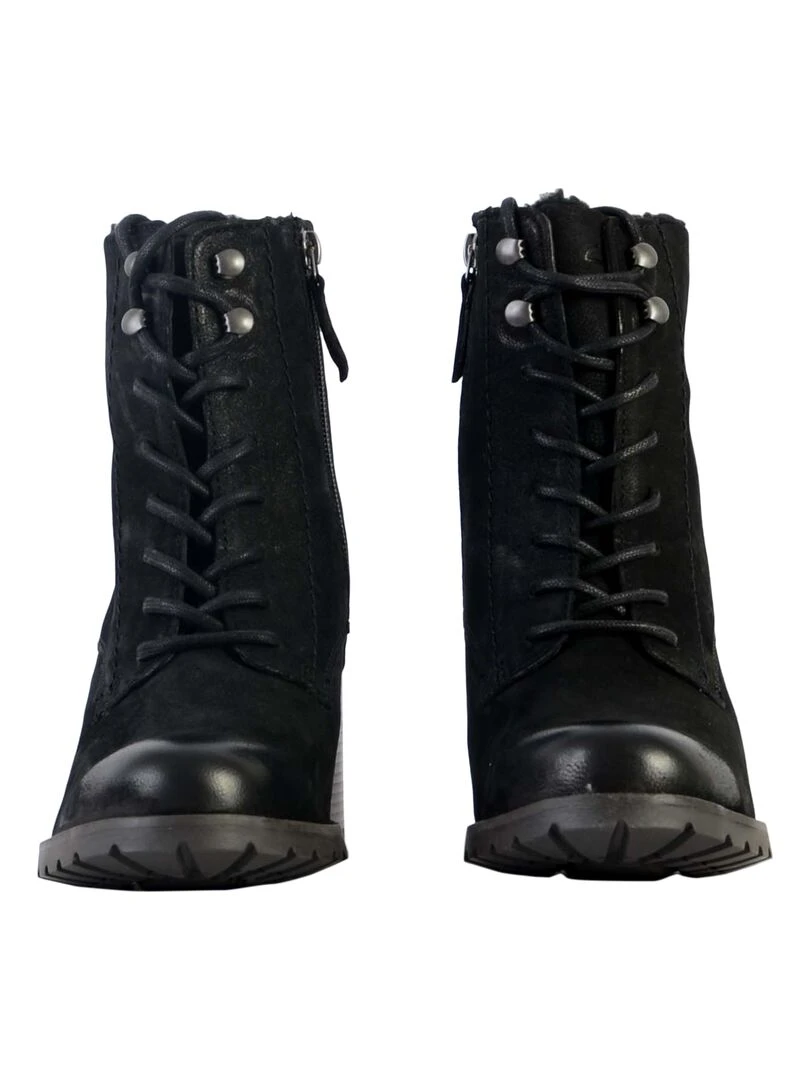 Bottine Cuir Clarks Well Lace   Noir