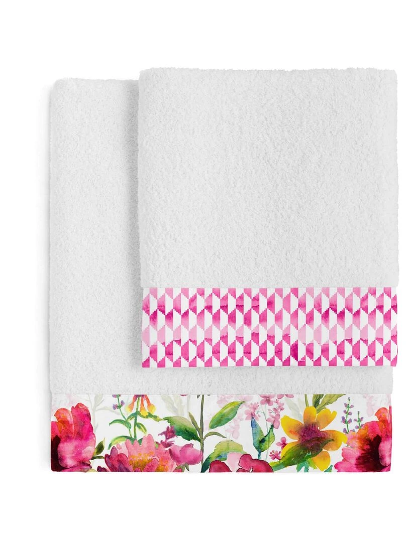 Lot de serviettes Cassia "Happyfriday" Blanc