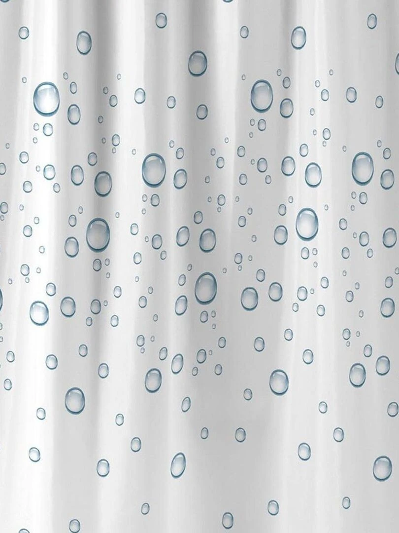Rideau de douche polyester 180x200 Bubble   Bleu