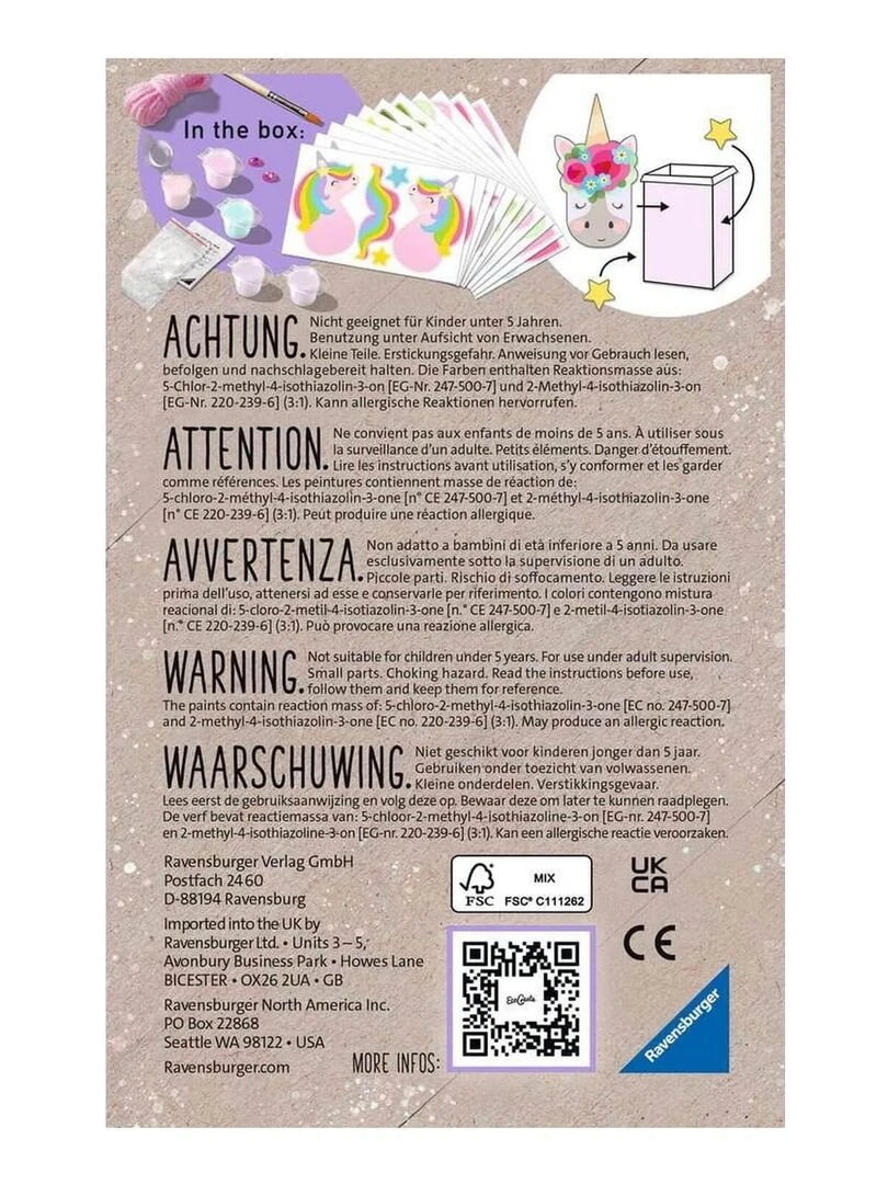 Kit créatif EcoCreate Mini   Licorne et fête d'anniversaire   N/A