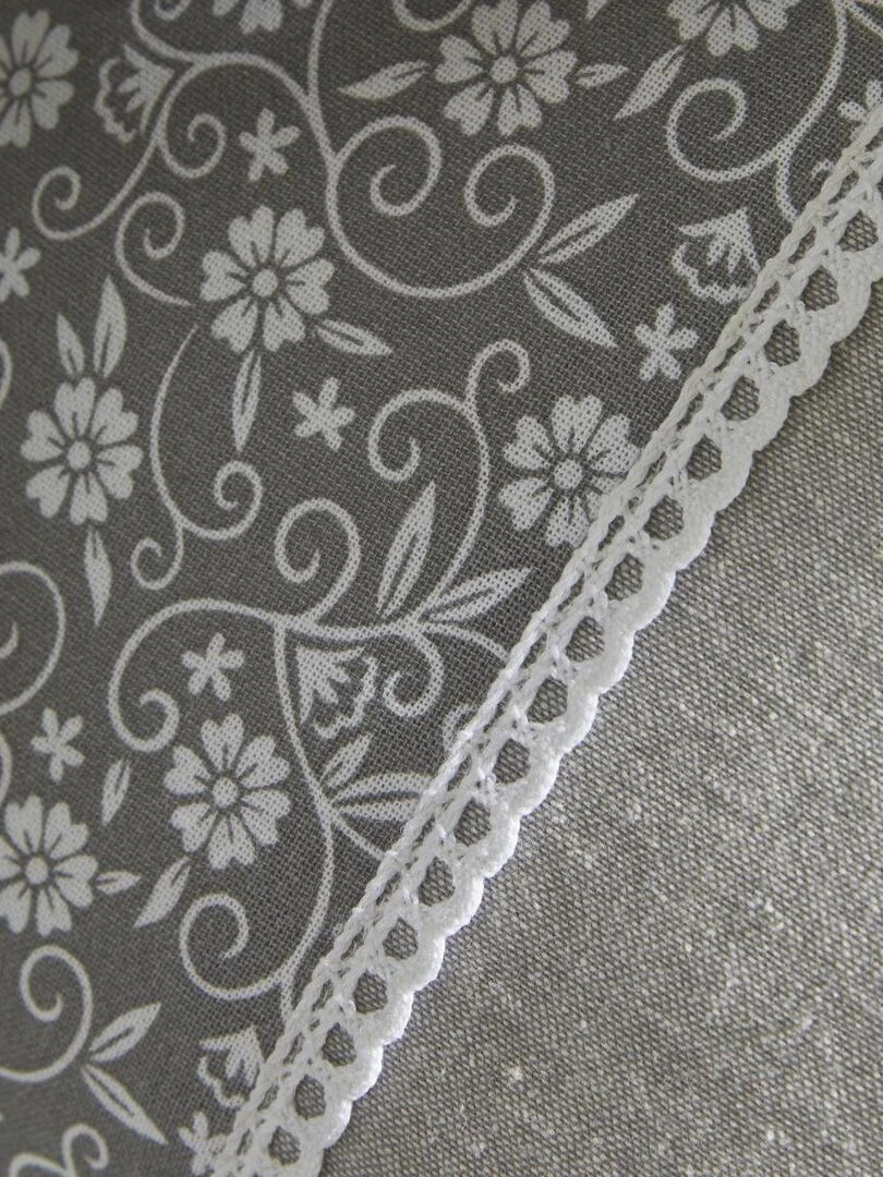 Coussin déhoussable avec broderie 'CHARME' 'TODAY'   Gris clair