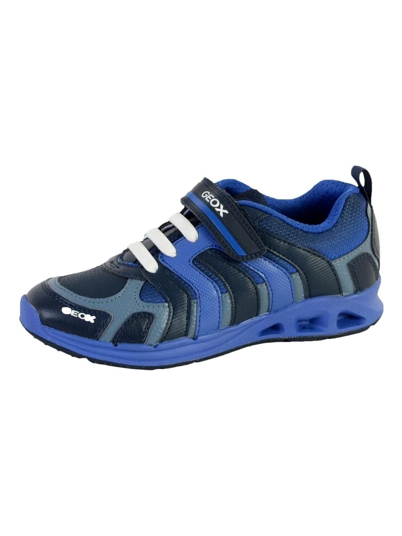 Basket Geox EnfantGarçons J Dakin B.C PRINT.DBK+TEXT Bleu