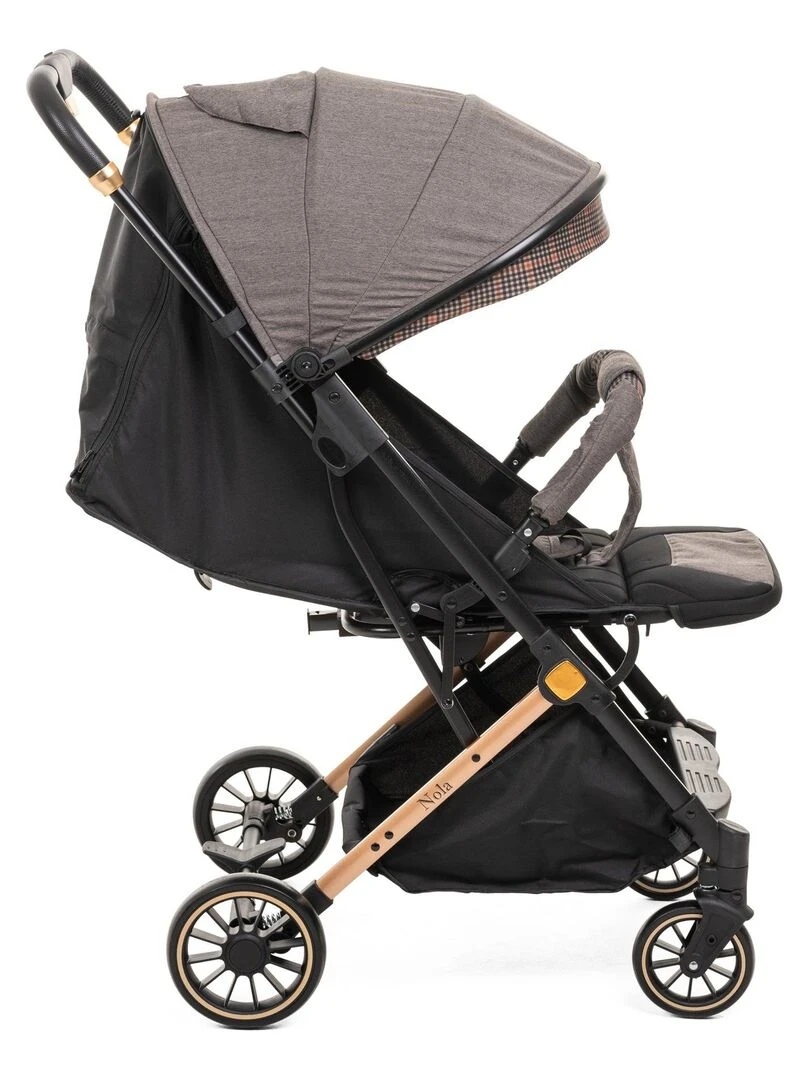 Bebelissimo   Poussette bébé Citadine Ultra Compacte   De 0 à 36 mois   Nola   gris   Gris