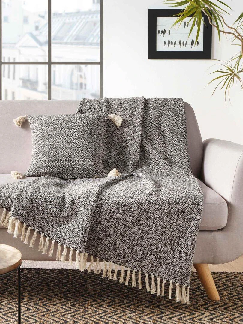 Coussin 40 x 40 cm Junon   Noir