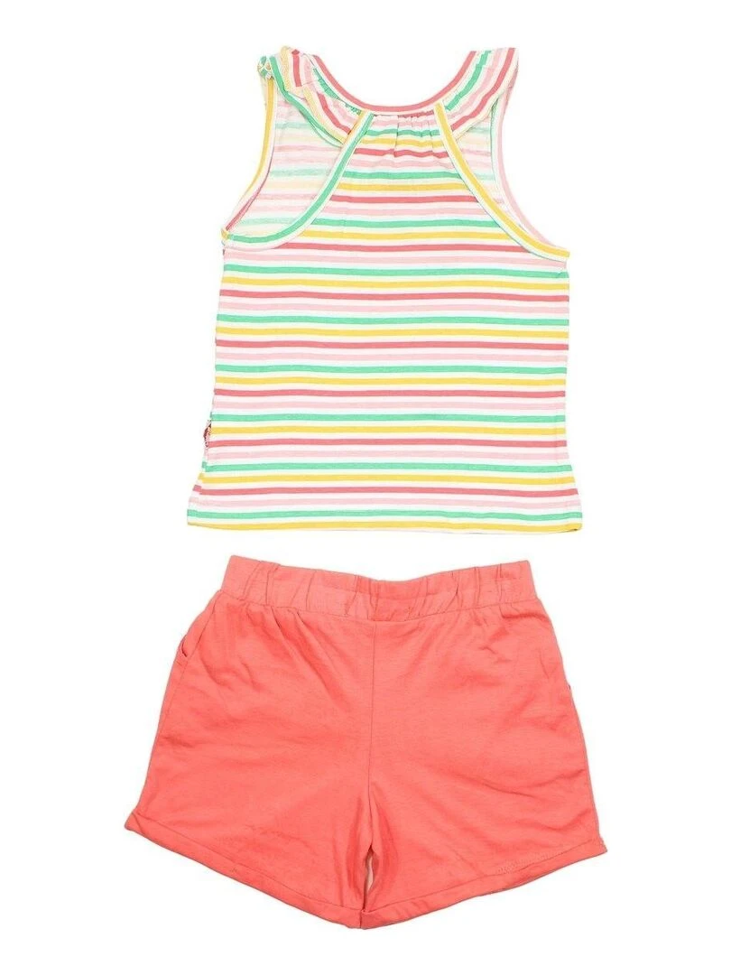 Lee Cooper   Ensemble ​​T shirt short fille Imprimé Lee Cooper   Orange