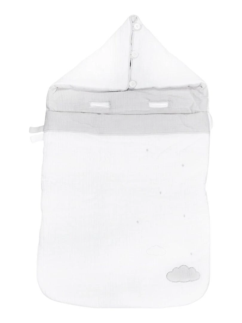 Nid d'ange 0 3mois en coton blanc SAUTHON Blanc Gris