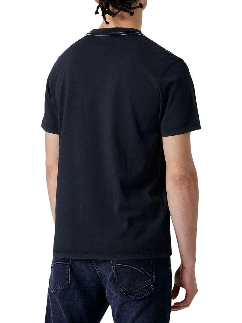KAPORAL T shirt coton biologique col rond Noir