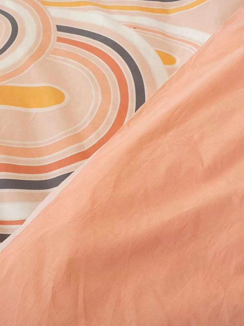 Parure de lit arc en ciel   2 personnes   Rose