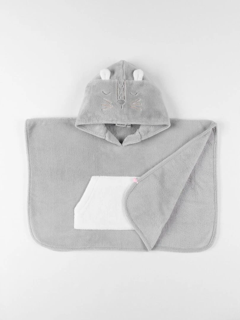 Poncho Babou en Groloudoux® gris/écru Noukie's Gris