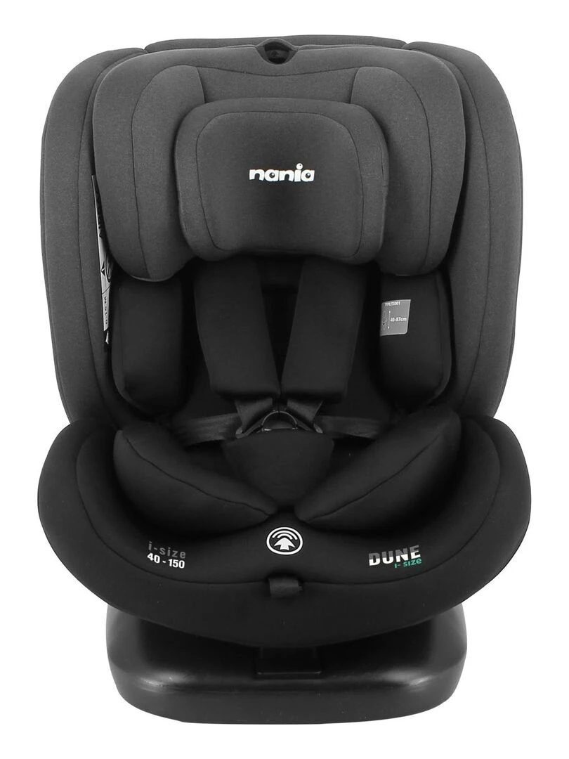 Nania Siège auto DUNE pivotant 360° I Size 40 150 cm Evolutif dès la naissance jusqu'à 12 ans Gris