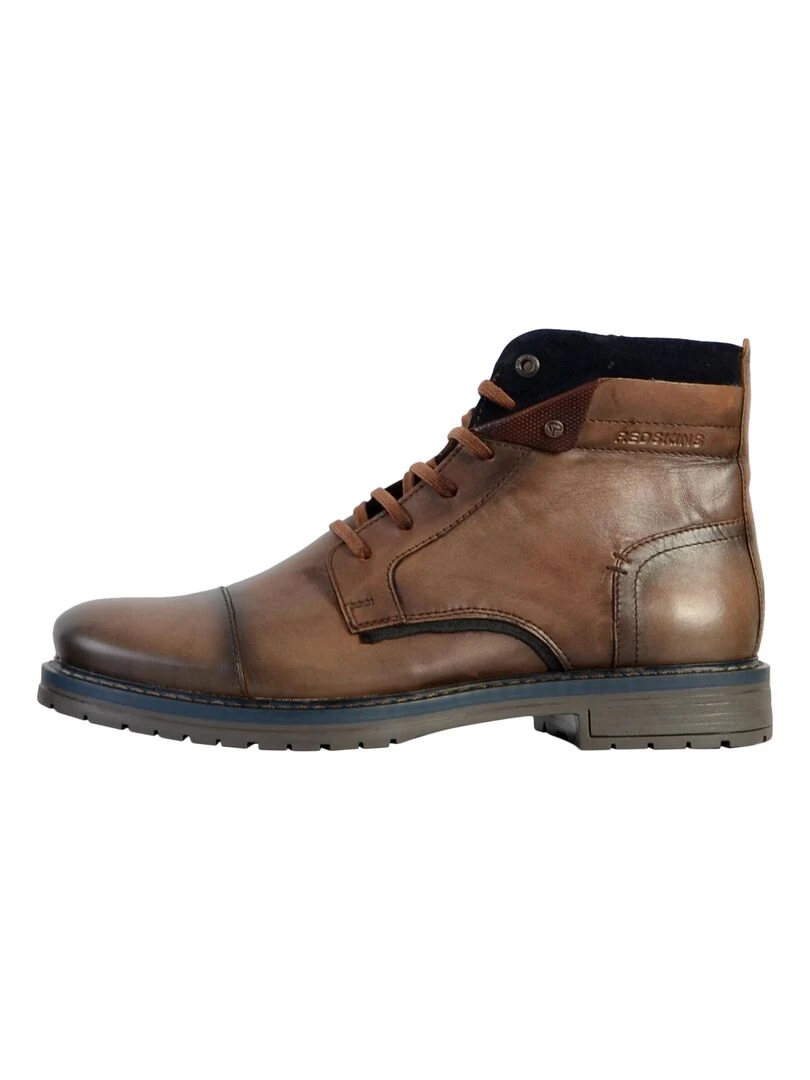 Bottine Cuir Redskins Notif Marron