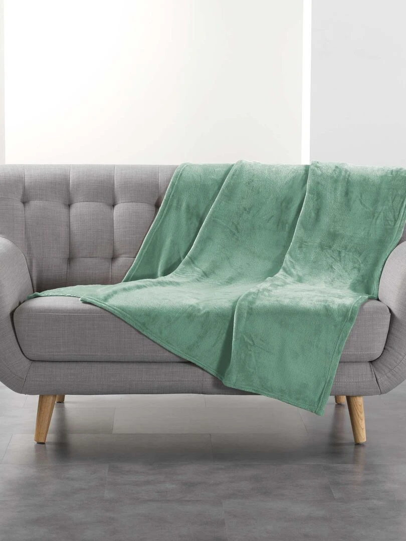 Plaid Flanelle Collection Flanoux Vert d'eau