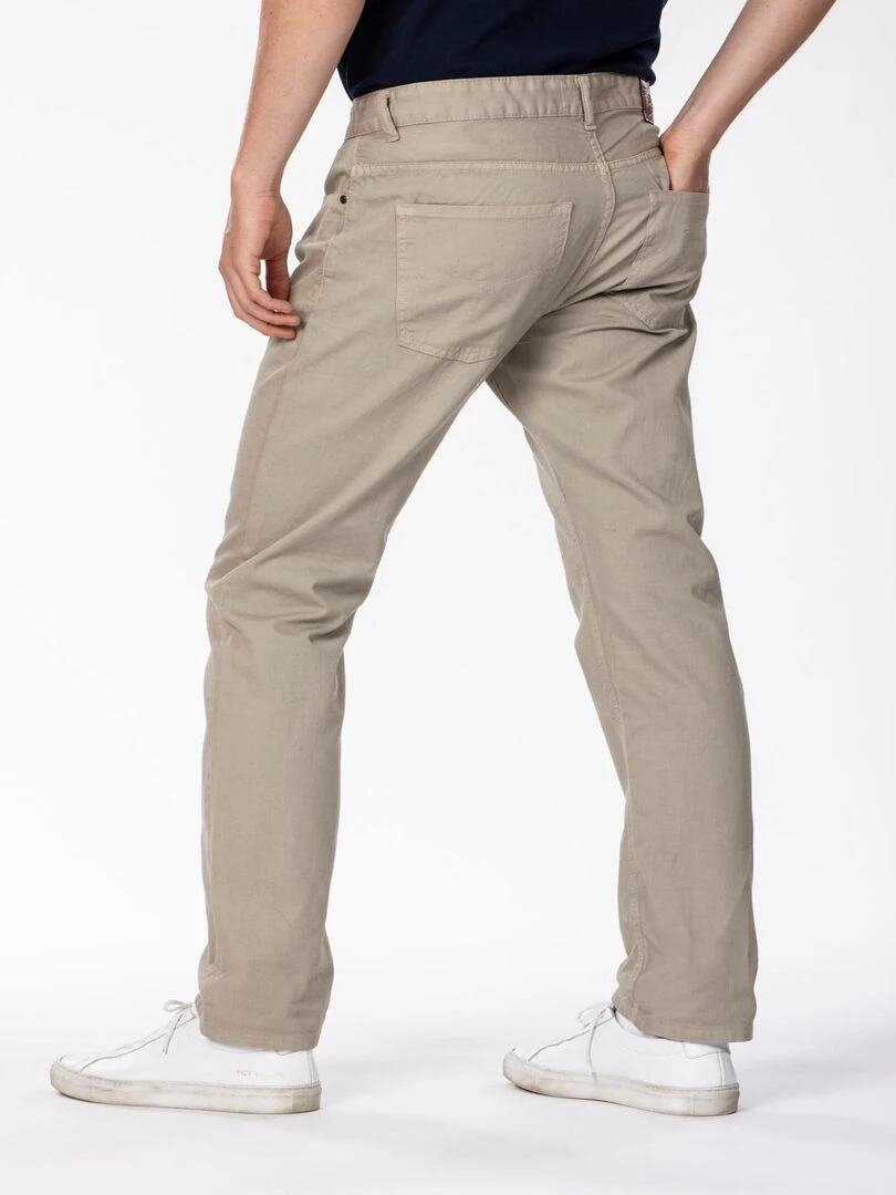 Jeans RL70 coupe droite confort coton dobby piqué léger AMAL 'Rica Lewis' Beige