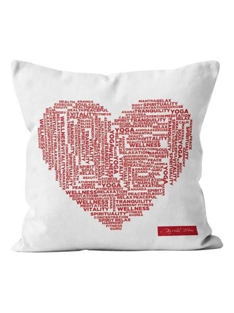 Housse de coussin Cœur 40x40 cm Blanc