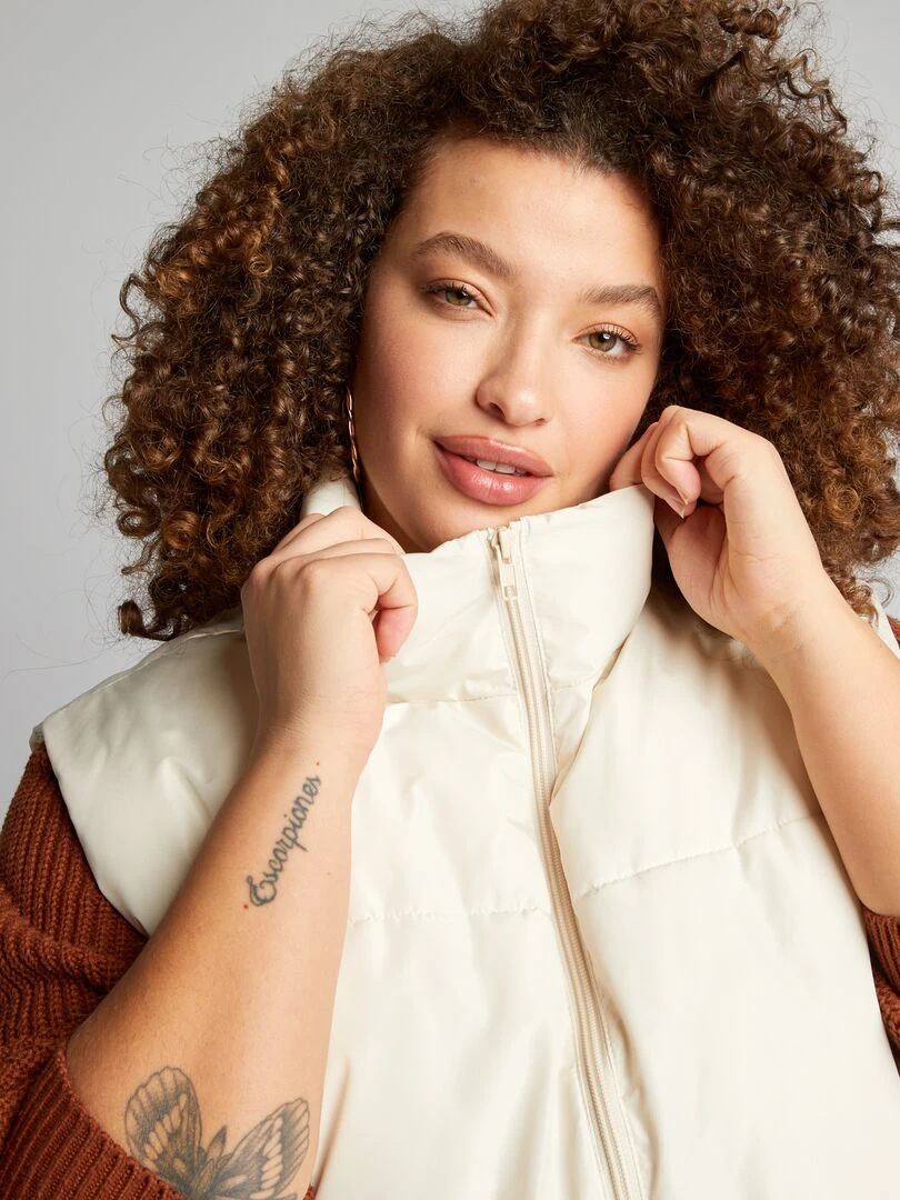 Doudoune sans manches   BEIGE