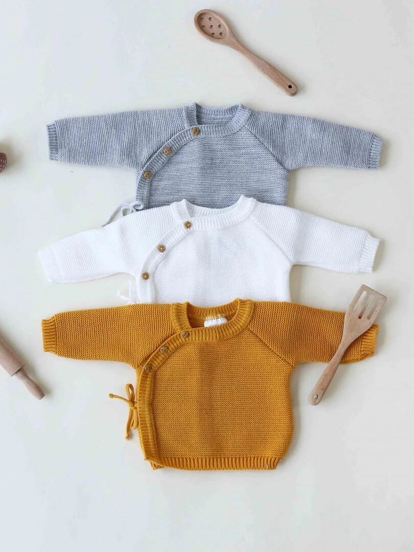 Brassière bébé en maille   Gris