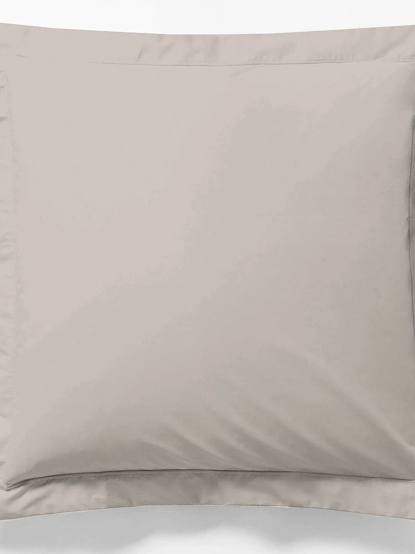 Taie d'oreiller unie beige